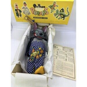 Vintage Pelham Puppets Wolf Marionette 12” Fairy Tale Puppet Made in England Box